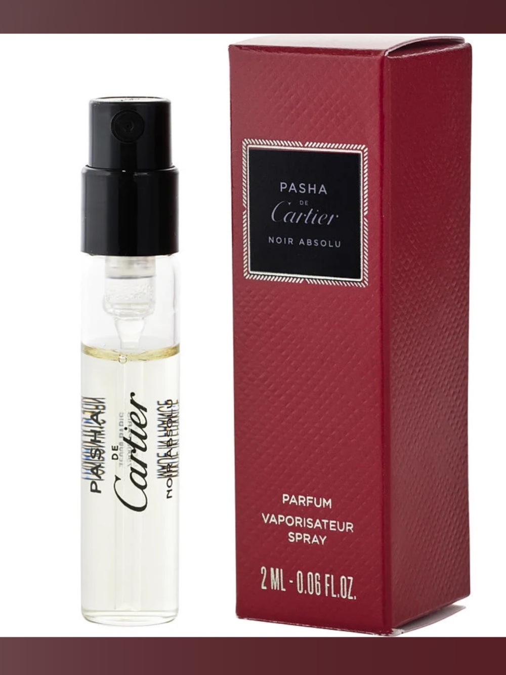 PASHA DE CARTIER EDITION NOIRE 2 ml travel sampler spray new